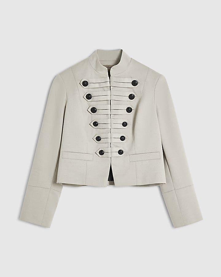 Beige Military Jacket