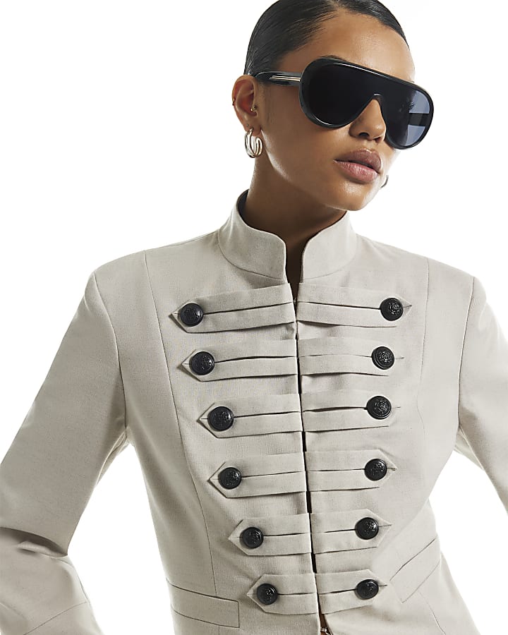 Beige Military Jacket