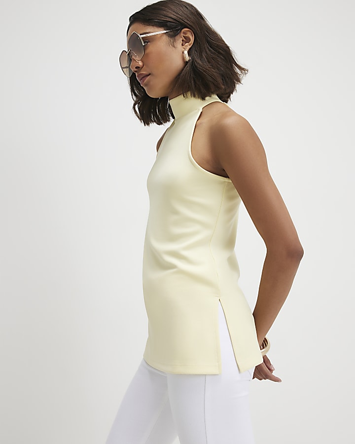Yellow Premium Halter Top