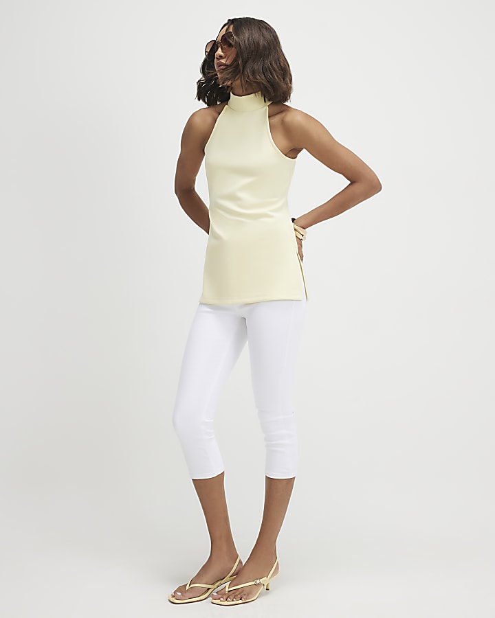Yellow Premium Halter Top