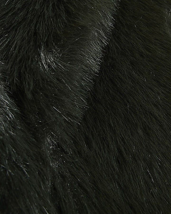 Green Faux Fur Short Jacket