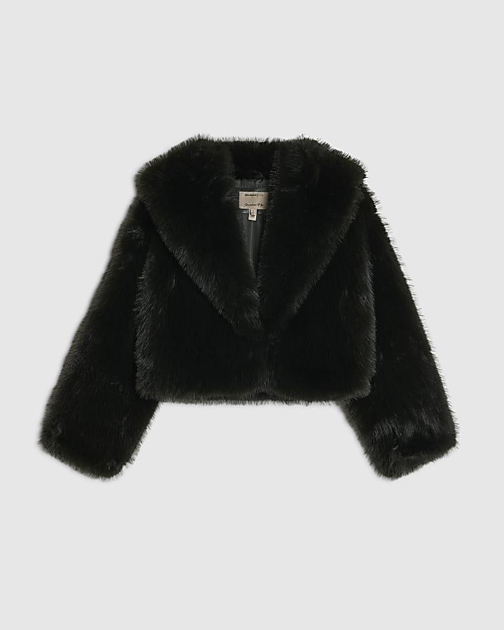 Green Faux Fur Short Jacket