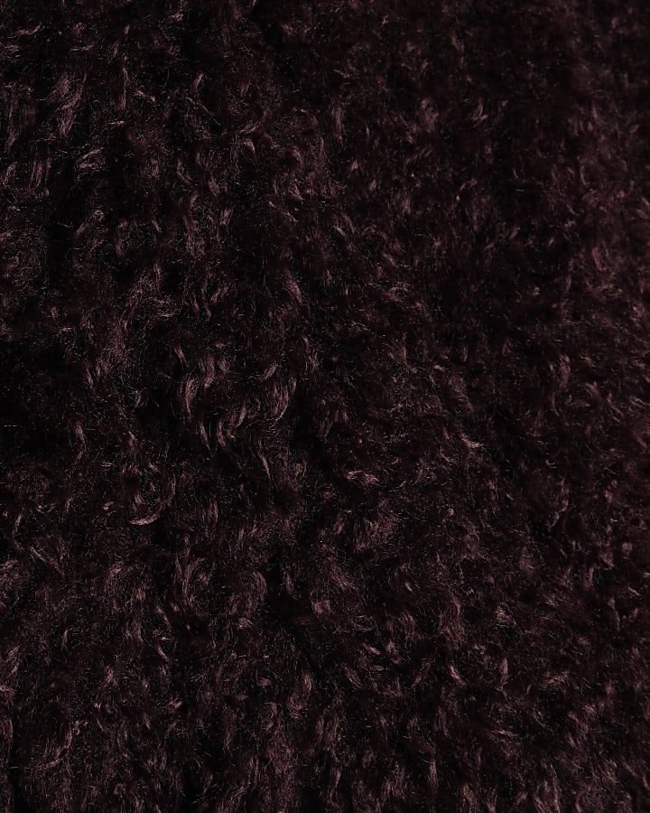 Purple Faux Mongolian Fur Coat