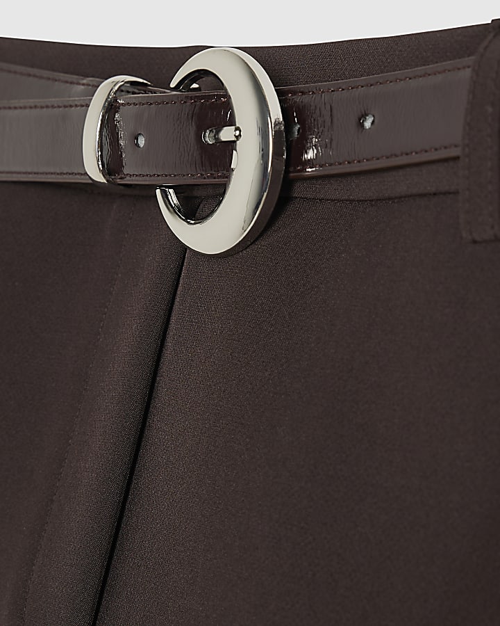 Brown Smart Belted Skort