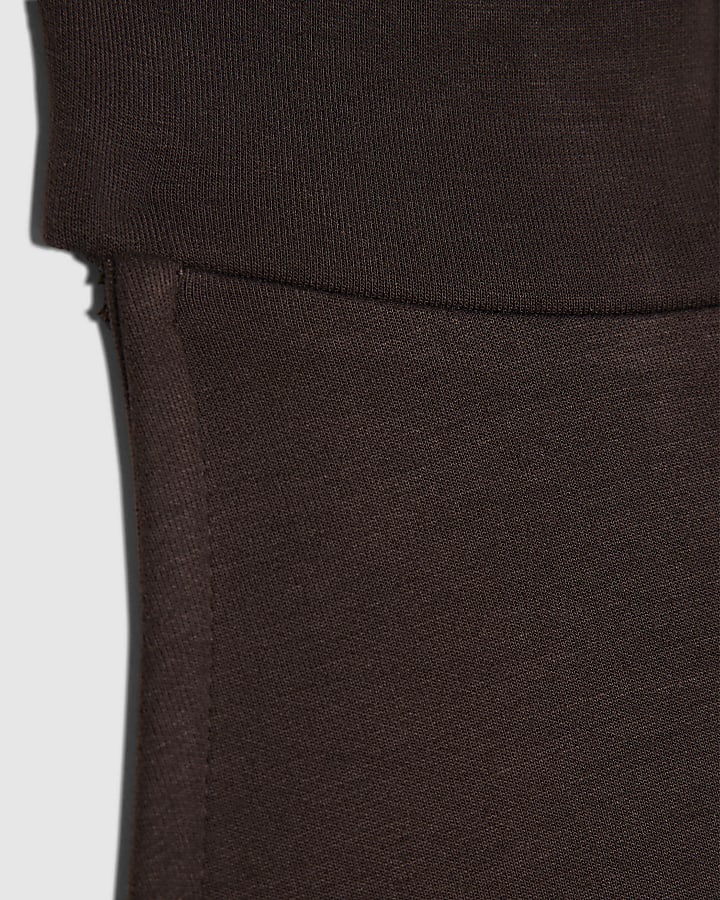 Brown Premium Sleeveless Halter Neck Top