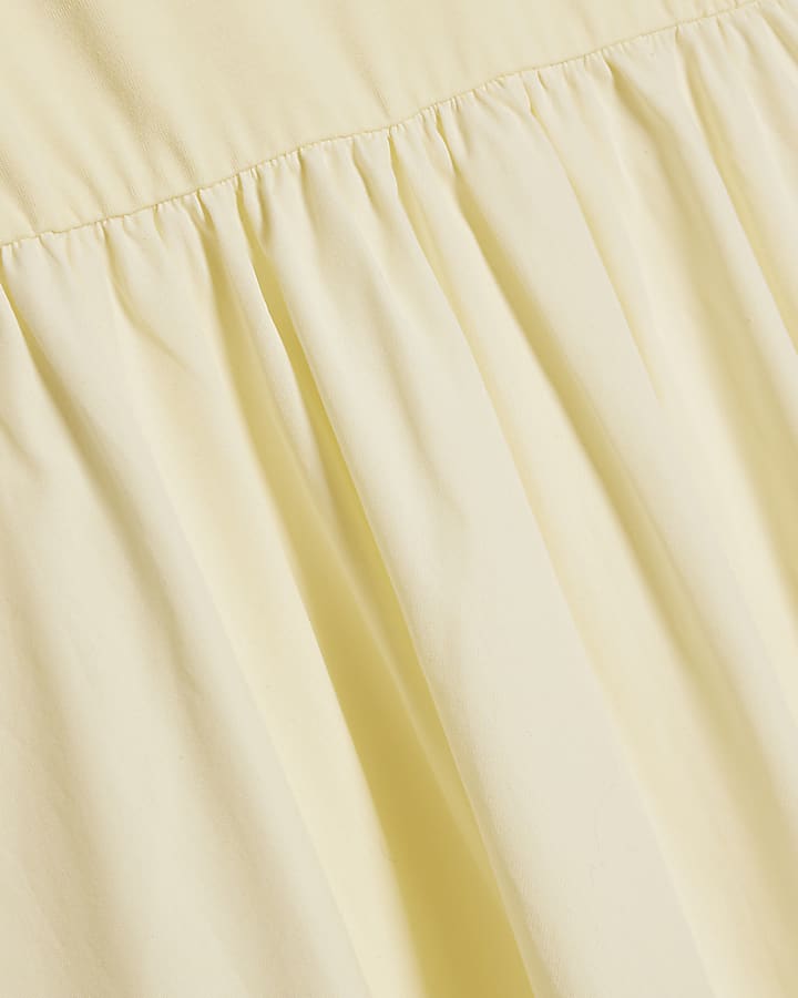 Yellow Pony Tipped Midi Dress