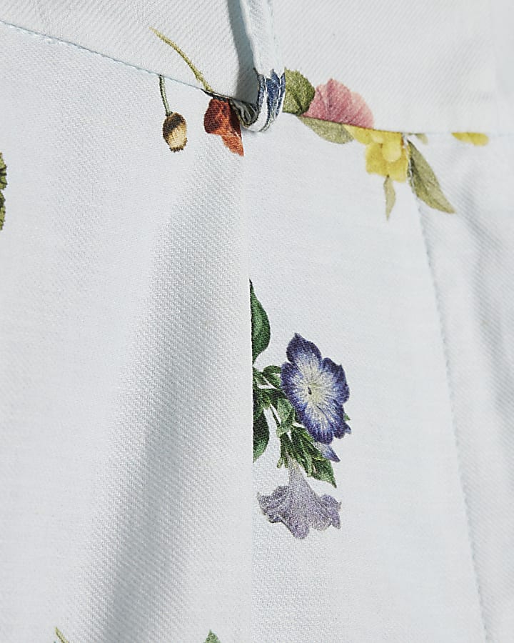 Petite Floral Tailored Shorts
