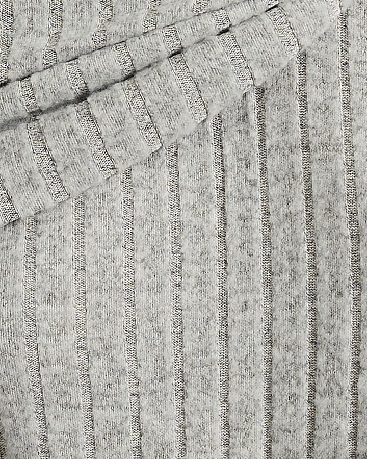 Grey Twist Bardot Cosy Loungewear Set