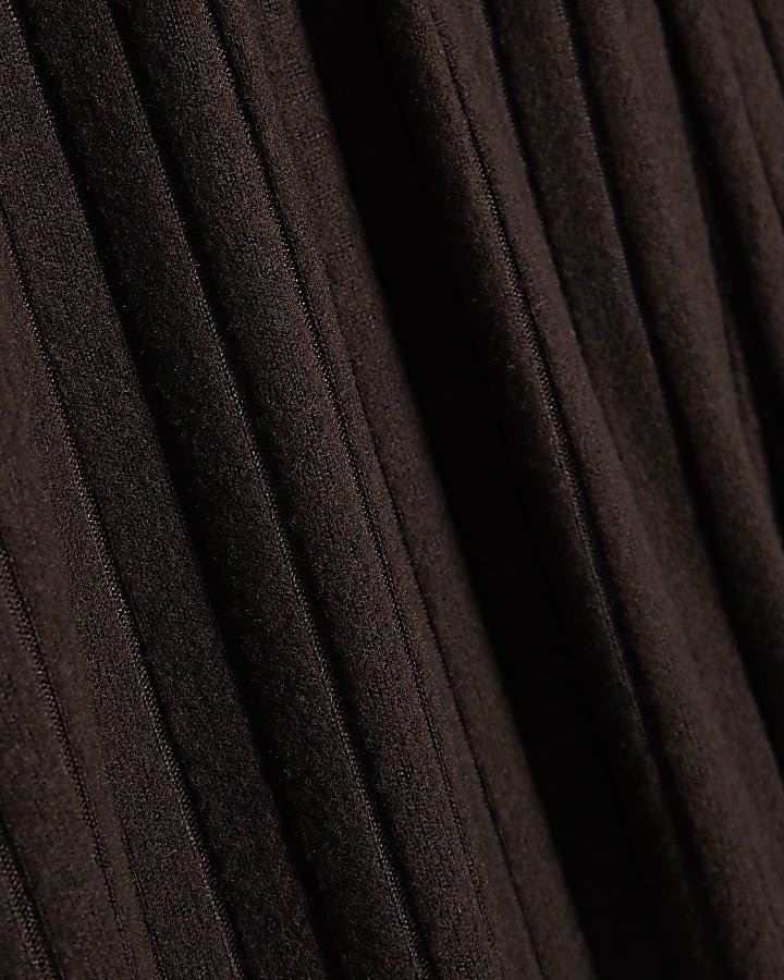 Brown Twist Bardot Cosy Loungewear Set