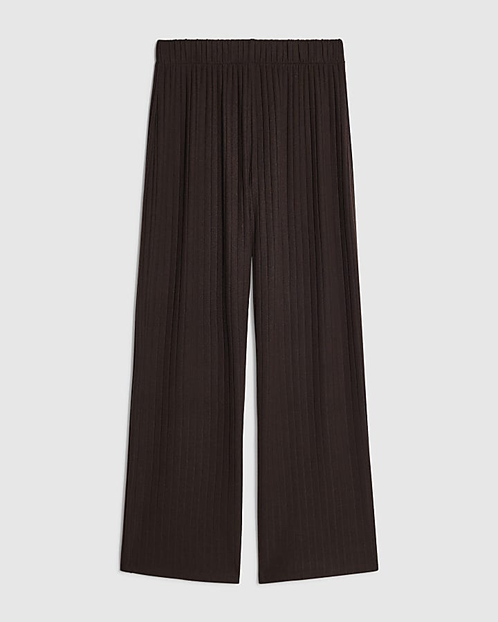 Brown Twist Bardot Cosy Loungewear Set