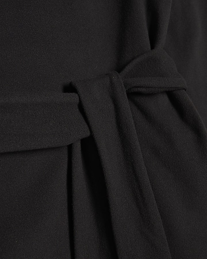 Black Bardot Jersey Wide Leg Trouser Set