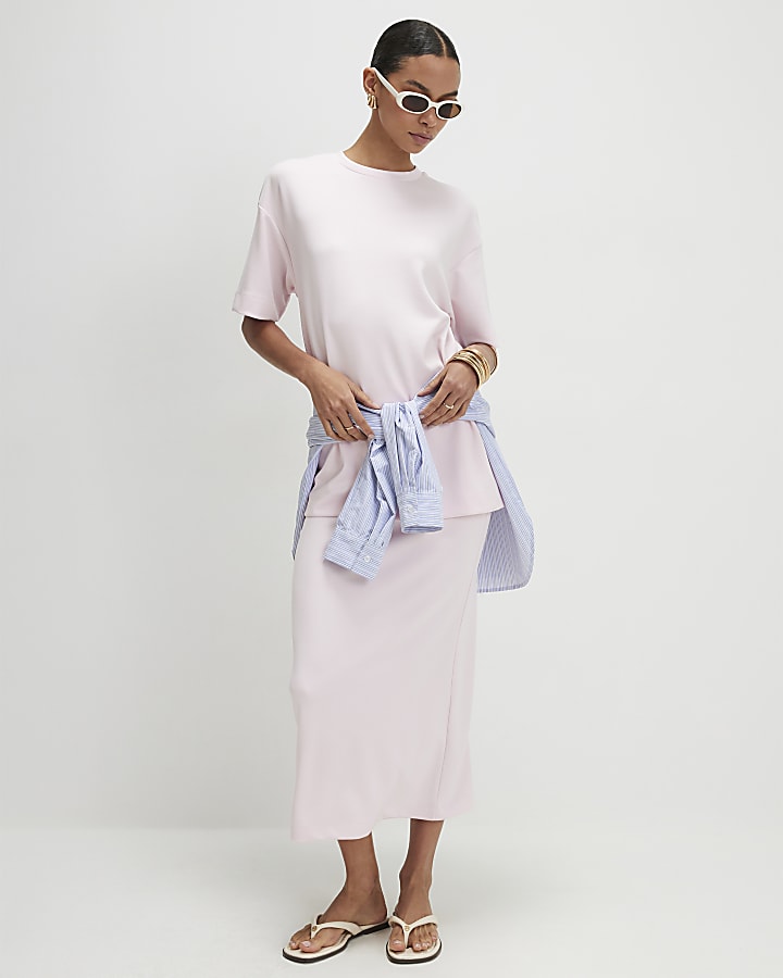 Pink Premium Short Sleeve Oversized T-Shirt