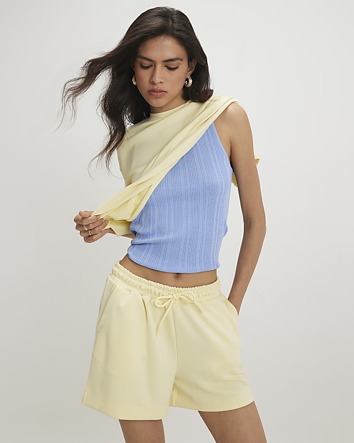 Yellow Drawstring Shorts