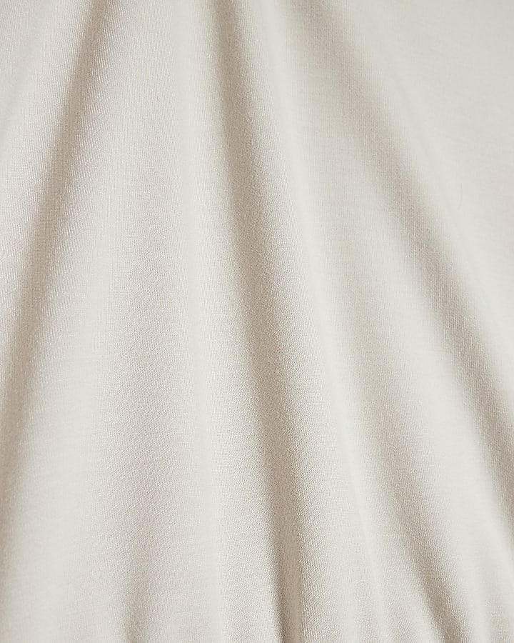 Cream Premium Banded Mini Dress