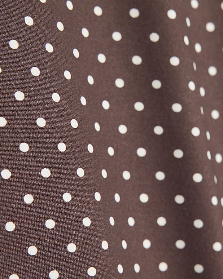 Brown Polka Dot T-Shirt
