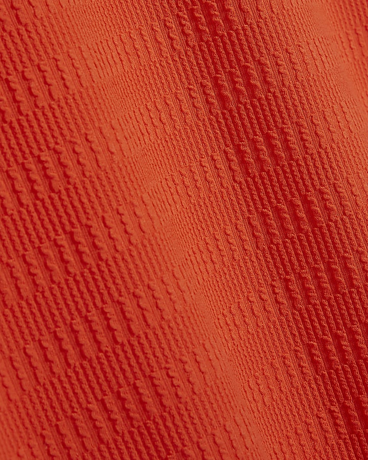 Orange Sleeveless Polo Maxi Dress