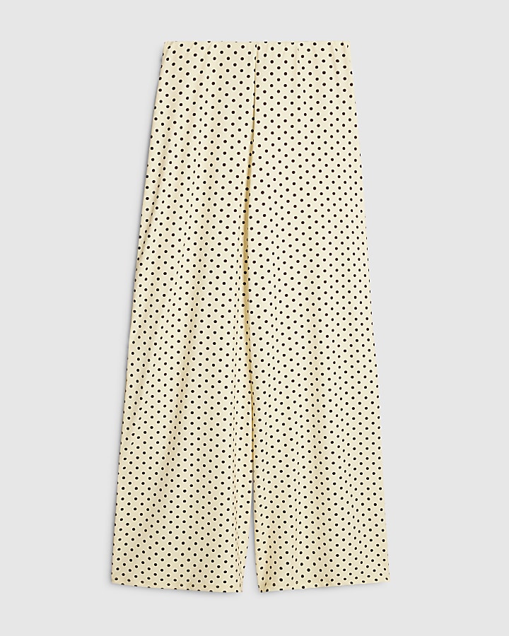 Yellow Spot Wide Leg Trousers