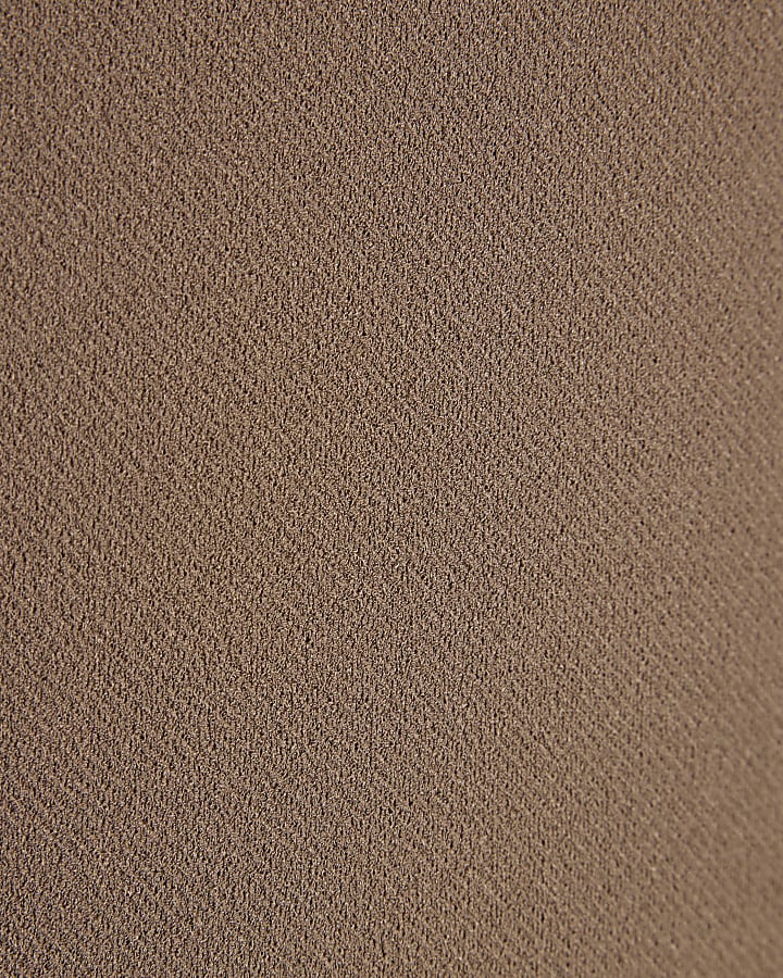 Beige Wide Leg Trousers