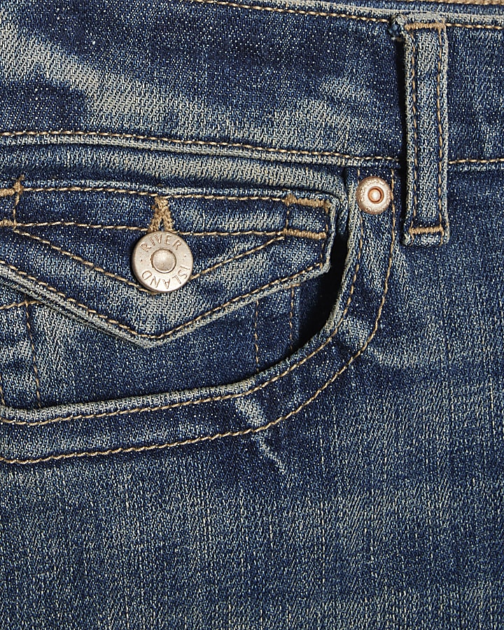 Blue Low Rise Noughties Flare Leg Jeans