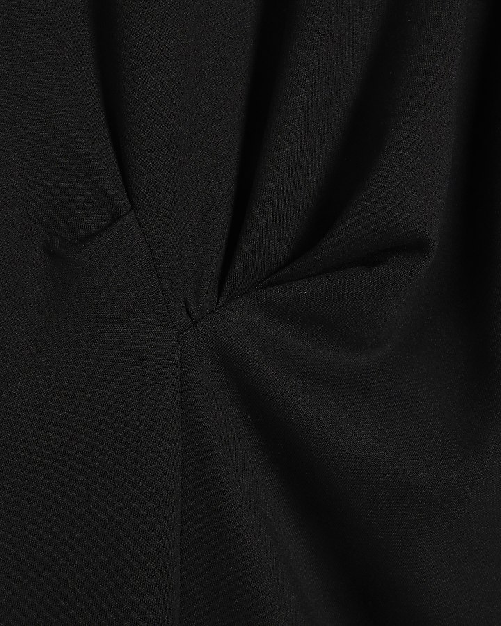 Black Tuck Side Mini Dress