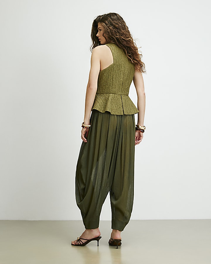 Khaki RI Studio Hybrid Hareem Jumpsuit