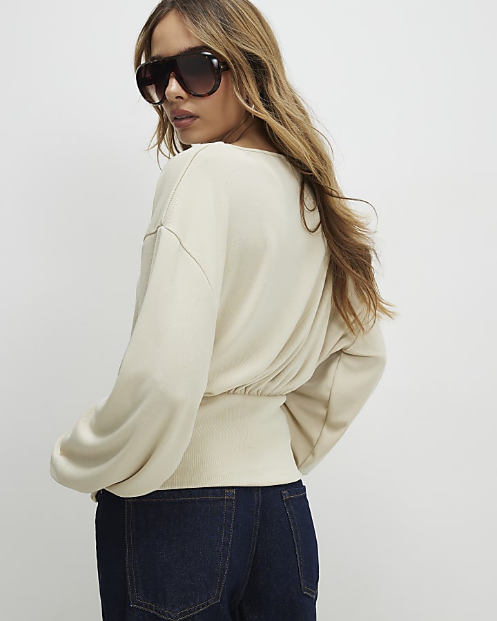 Beige Batwing Jumper