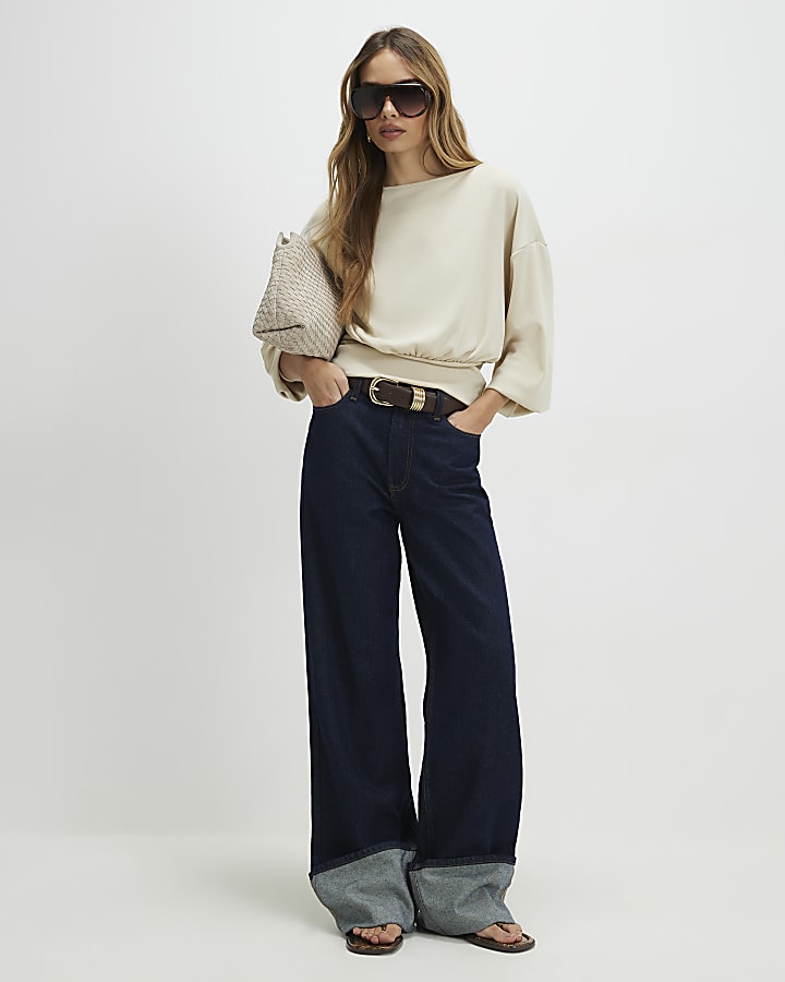 Beige Batwing Jumper