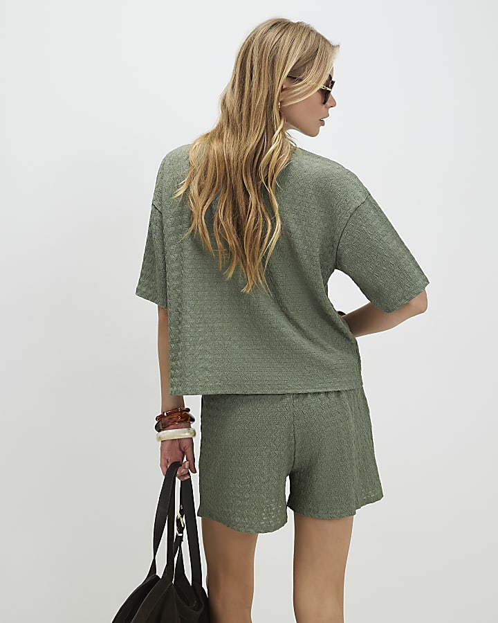 Green T-Shirt and Shorts Set