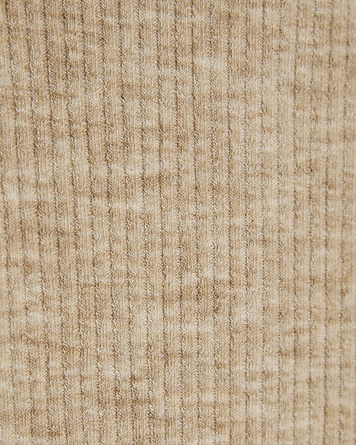 Beige Flared Trousers