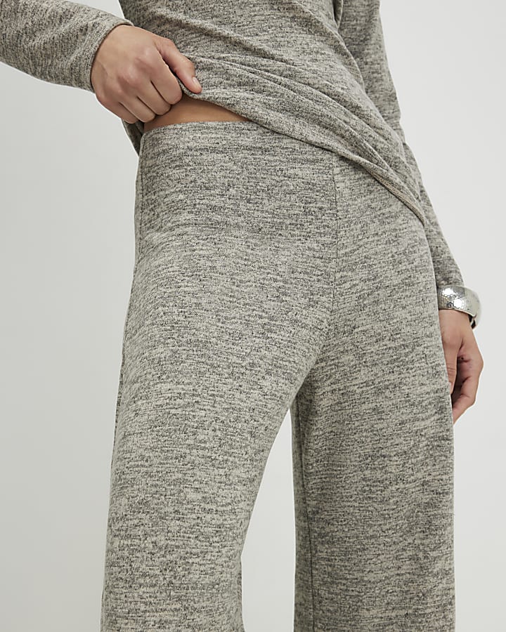 Grey Wide Leg Trousers