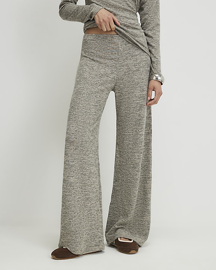 Grey Wide Leg Trousers