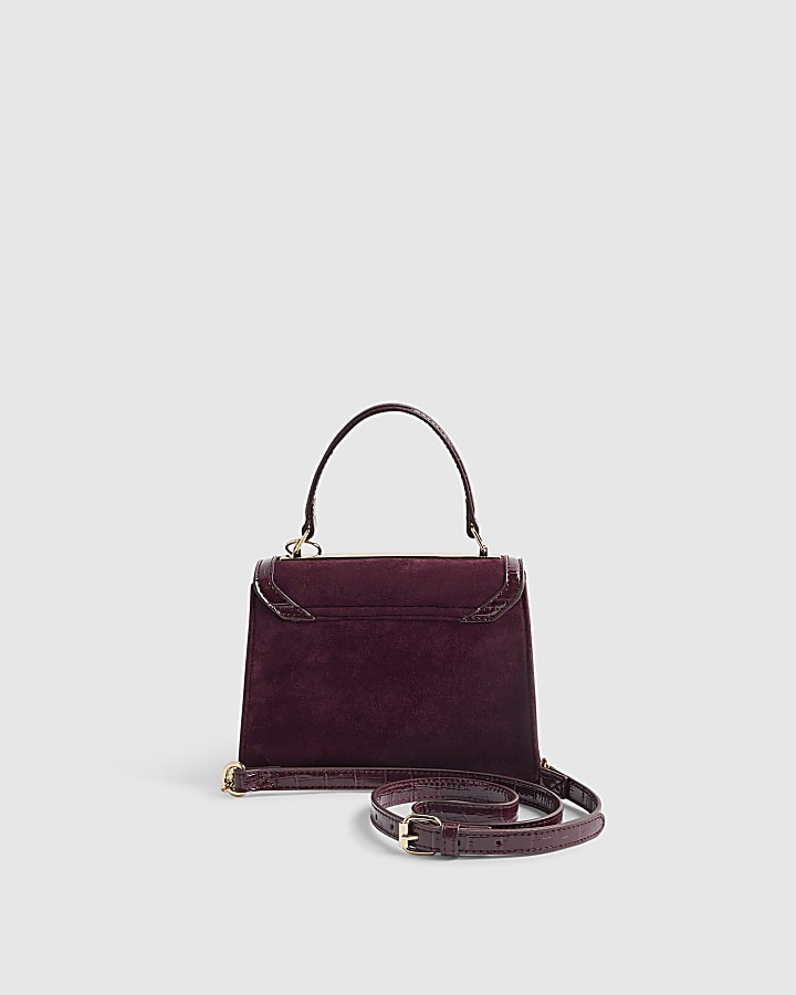 Red Mini Faux Suede Cross Body Bag