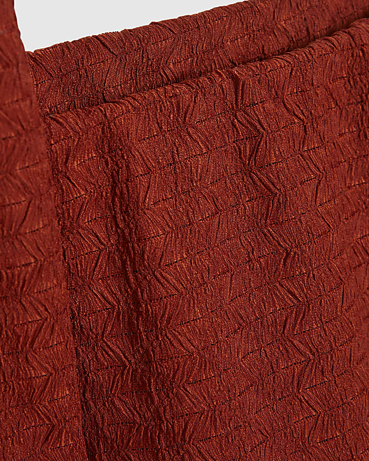 Orange T-Shirt And Skort Set