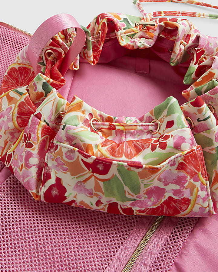 Orange Fruit Floral Makeup Bag Bundle