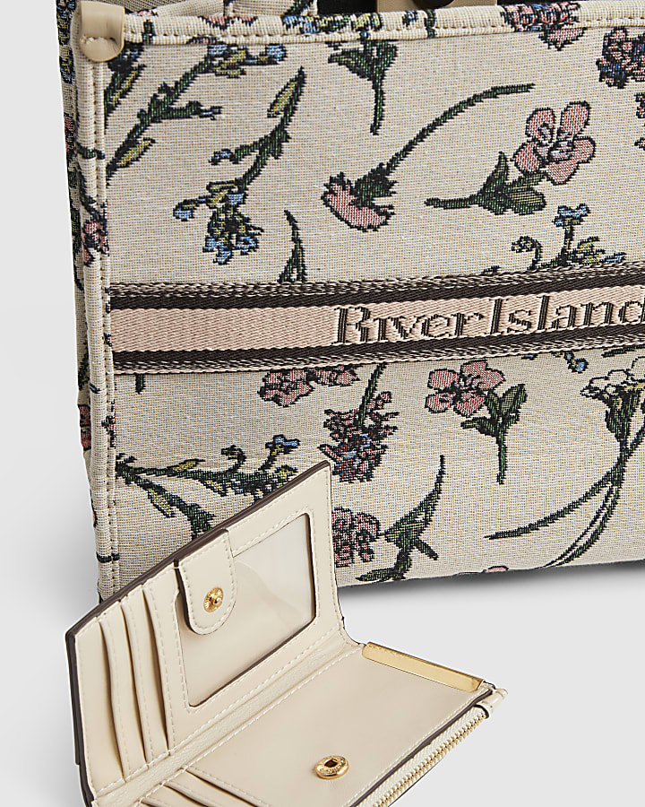 Cream Ditsy Floral Tote Bag Bundle