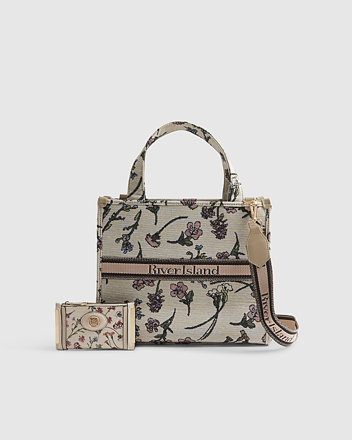 Cream Ditsy Floral Tote Bag Bundle