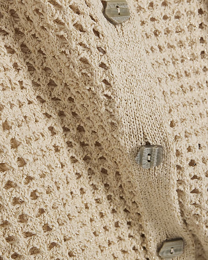 Gold Boxy Knitted Waistcoat