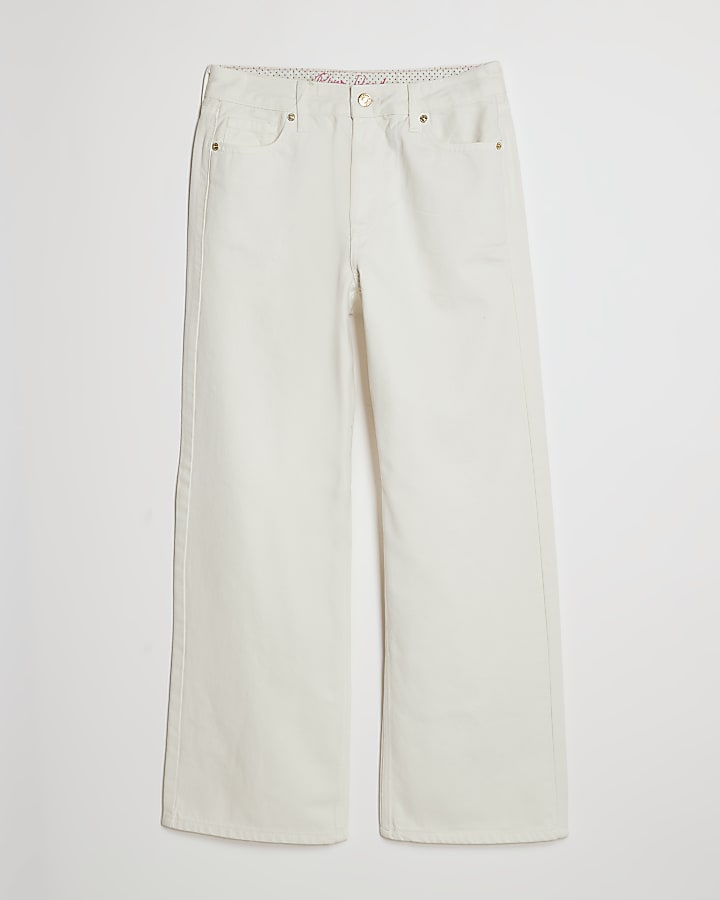 Petite White Relaxed Straight Leg Jeans