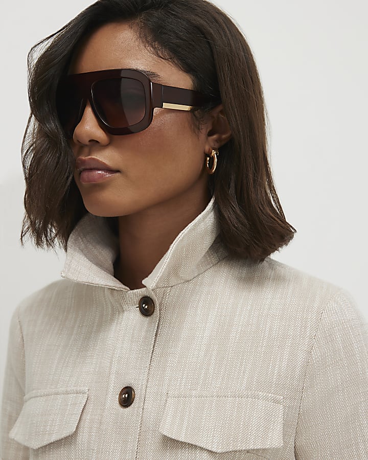 Beige Cotton Pocket Detail Jacket