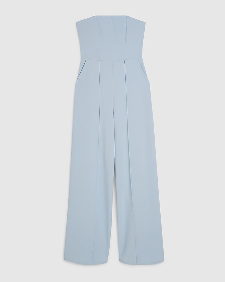 Blue Bandeau Jumpsuit