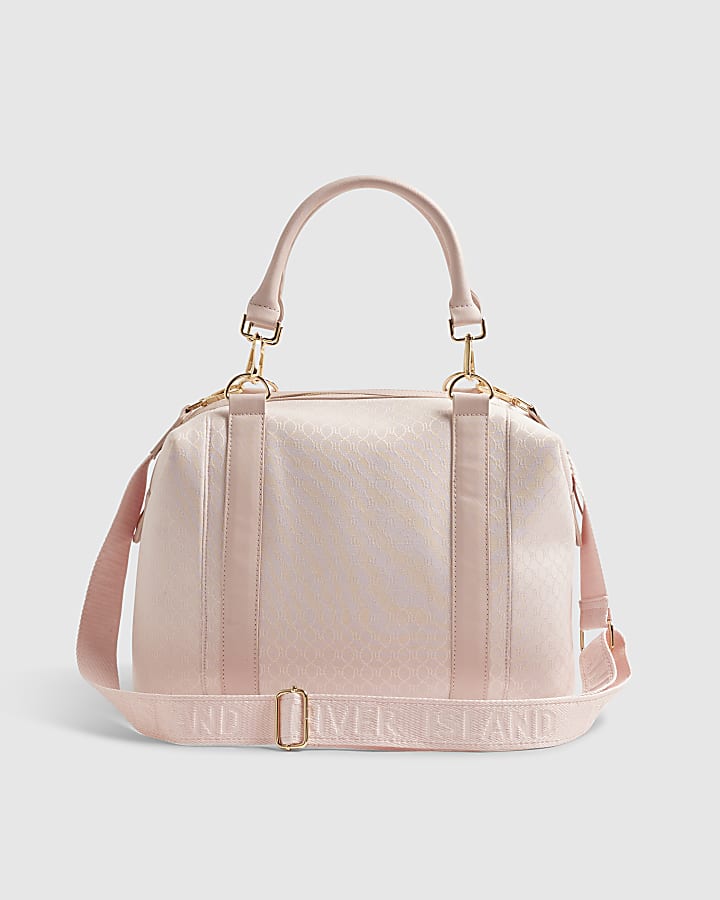 Pink Charm Jacquard Holdall Bag
