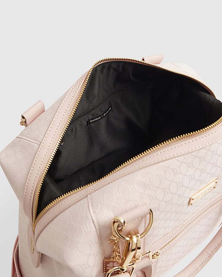 Pink Charm Jacquard Holdall Bag