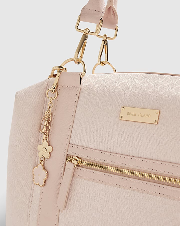 Pink Charm Jacquard Holdall Bag