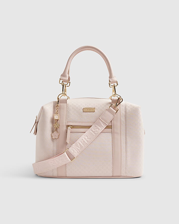 Pink Charm Jacquard Holdall Bag