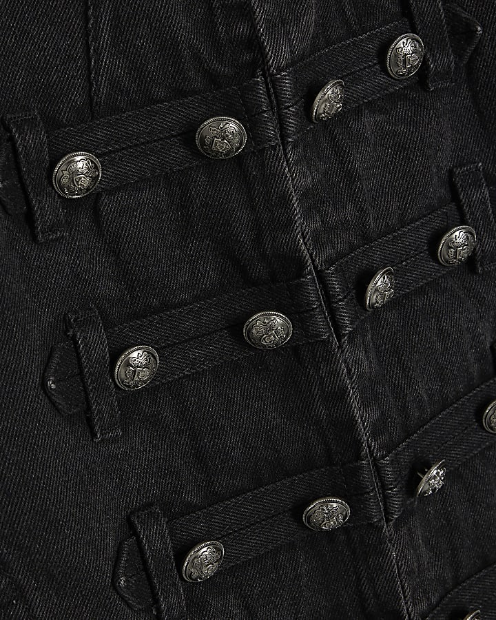 Black Denim Drummer Jacket