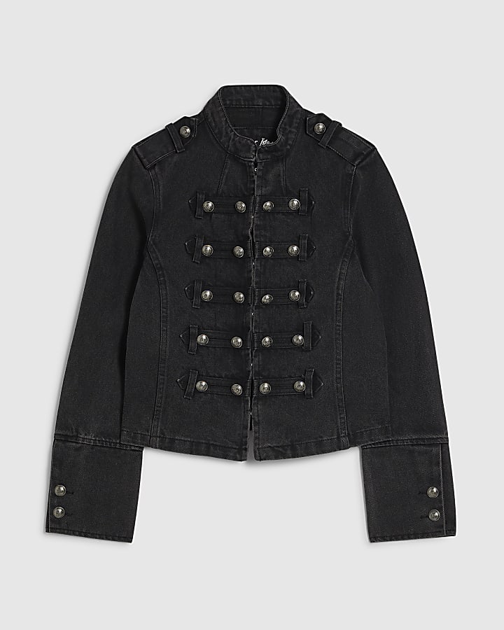 Black Denim Drummer Jacket