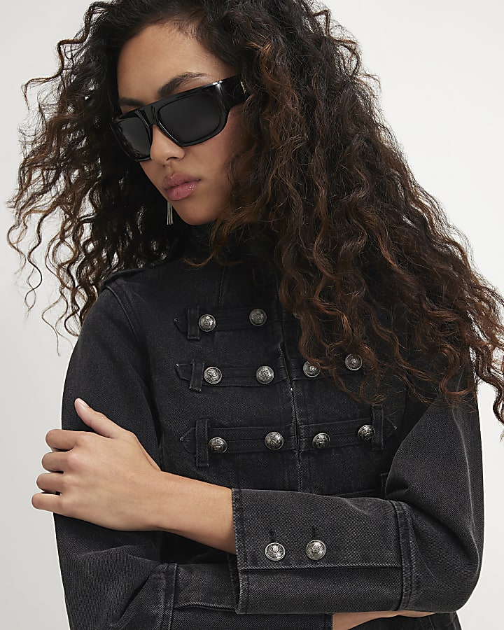 Black Denim Drummer Jacket
