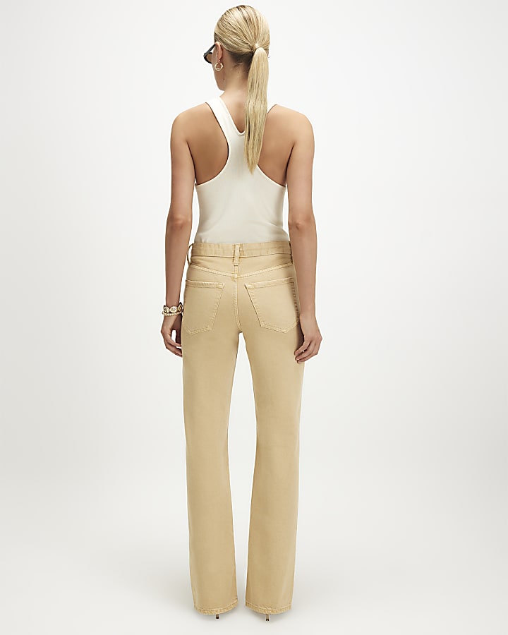 Yellow 90s Slim Straight Leg Jeans