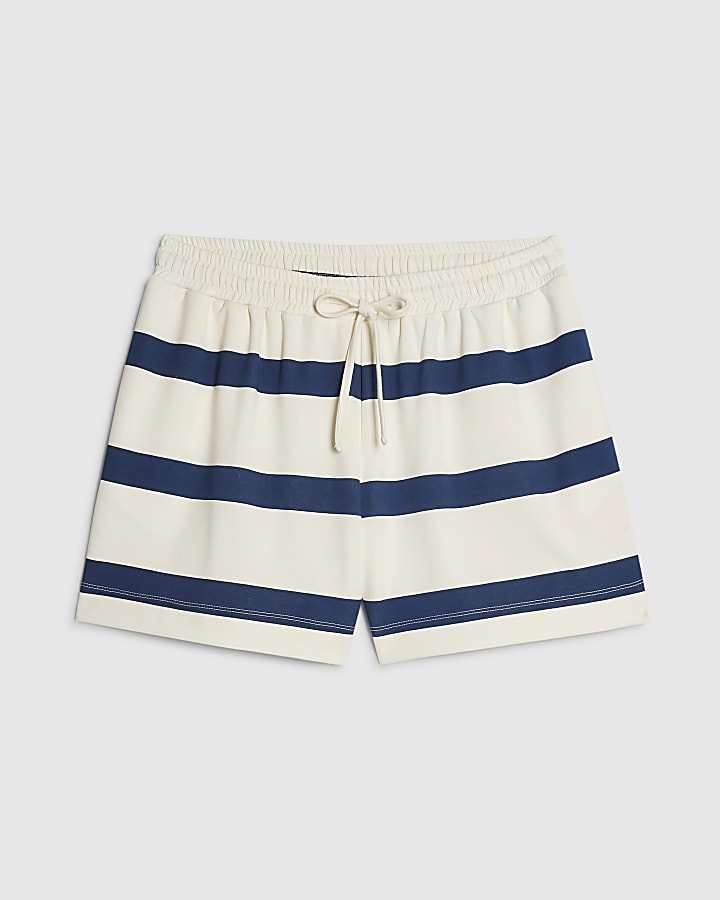 Navy Stripe Pull On Shorts