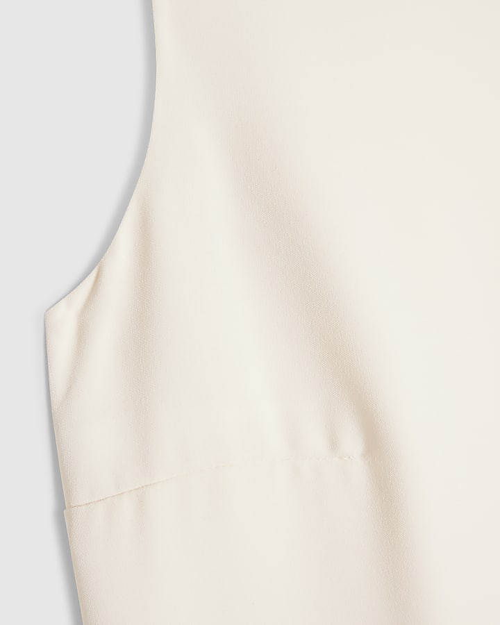 White Premium Bow Back Mini Dress